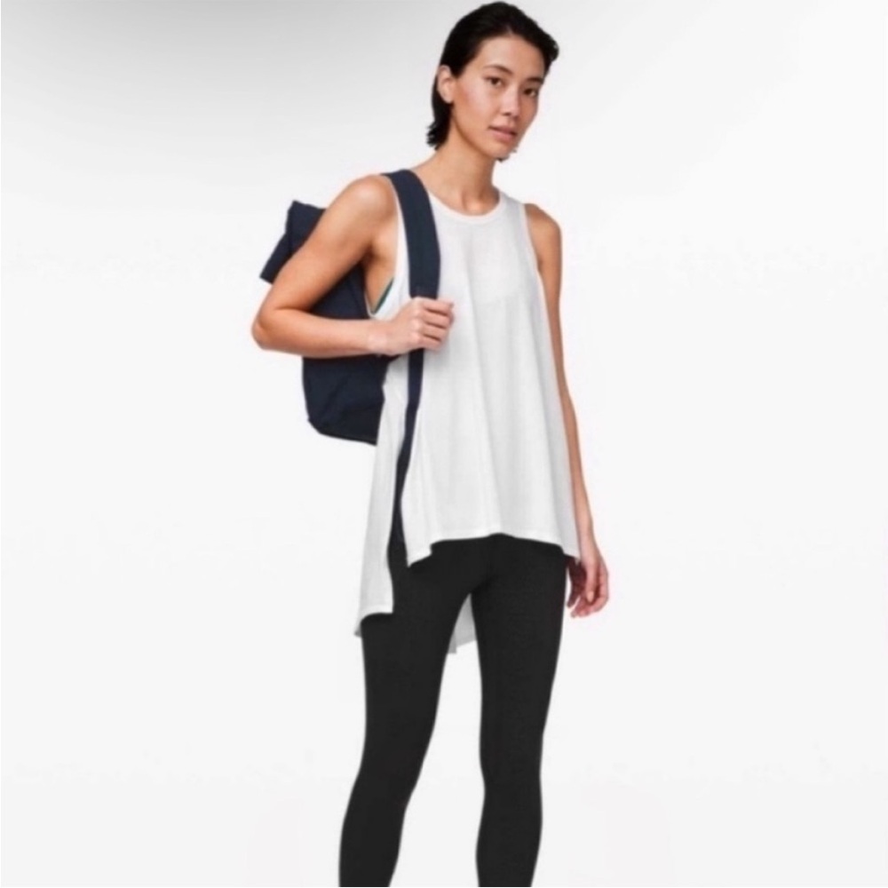 Lululemon Long For Length White Tank Top